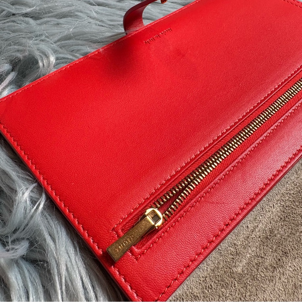 Celine strap wallet multifunction in bicolor gold hw- large - Picture 9 of 16